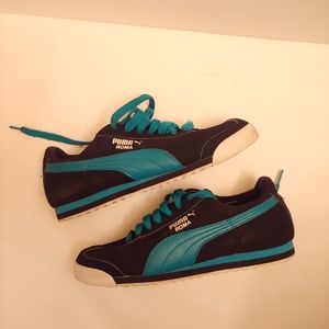 Puma Roma Sneakers Black and Teal